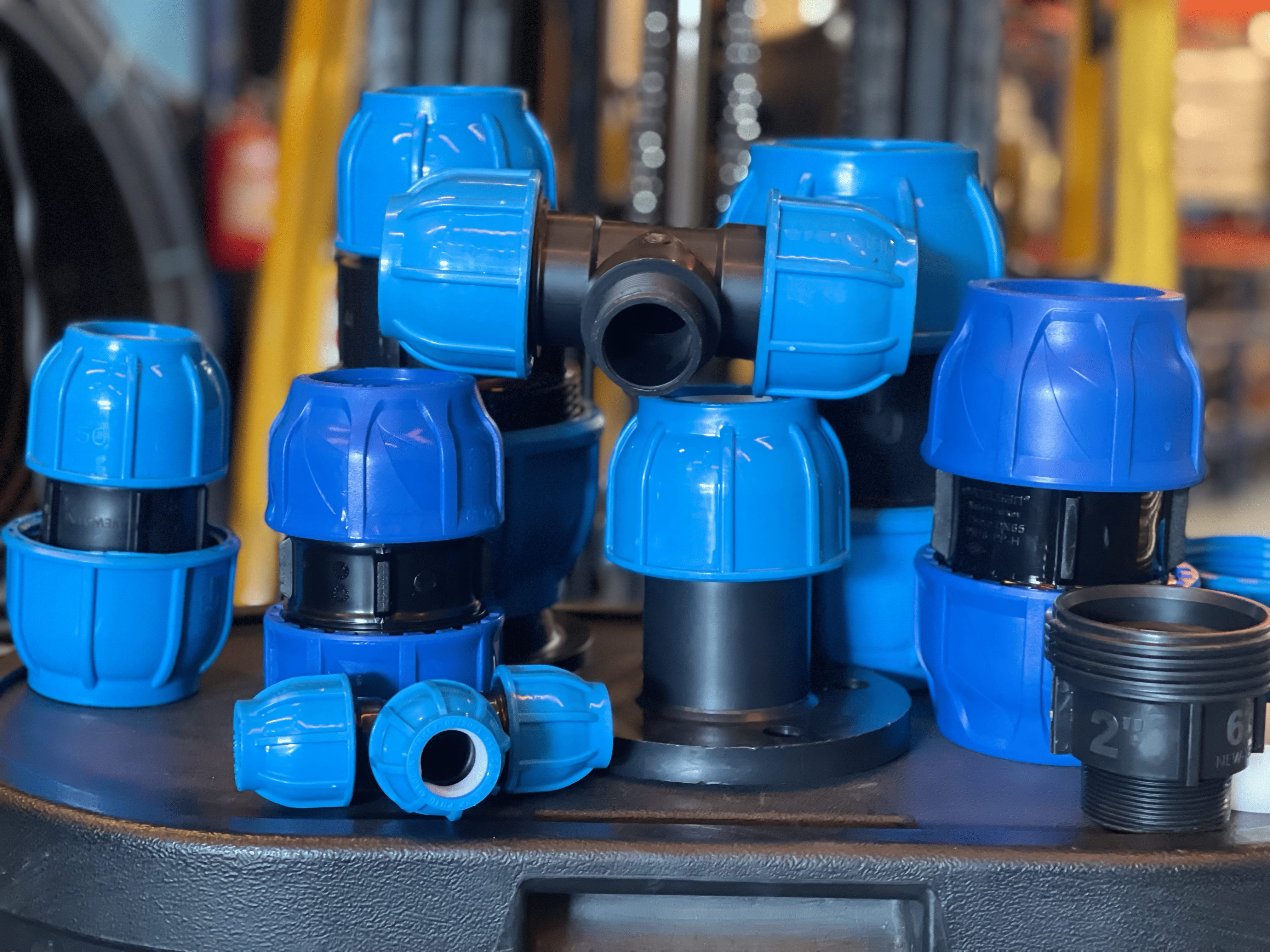 conexões de compressão pead craws masterfer